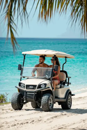Renta de Carrito de Golf (4 personas de 9 AM a 5 PM)